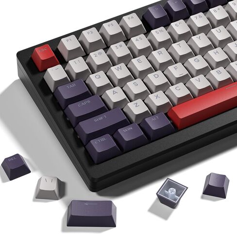 OHY XVX Shine Through Keycaps -133 Keys Cherry Profile Double Shot PBT Keycaps Compatible for 60%/75%/100% Retro Gaming Mechanical Keyboard-Coffee Brown in Kuwait