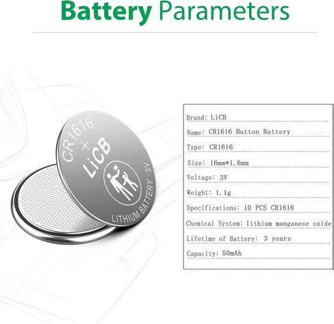 LiCB 10 Pack CR1616 3V Lithium Battery CR 1616 in Kuwait
