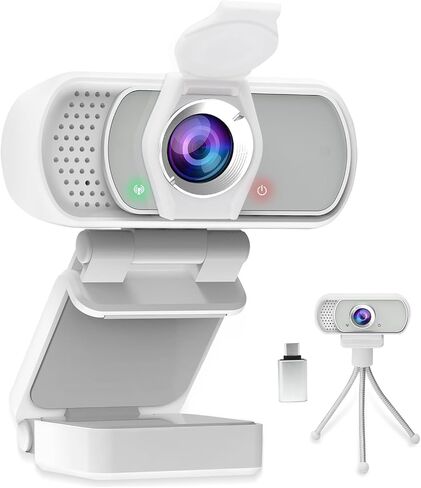 1080P Webcam with Microphone USB Privacy Cover Tripod 110° for PC in Saudi Arabia