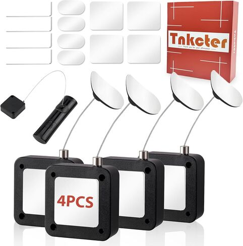 4 Pack Retractable Remote Control Tether, Cable Security Lanyard in Kuwait