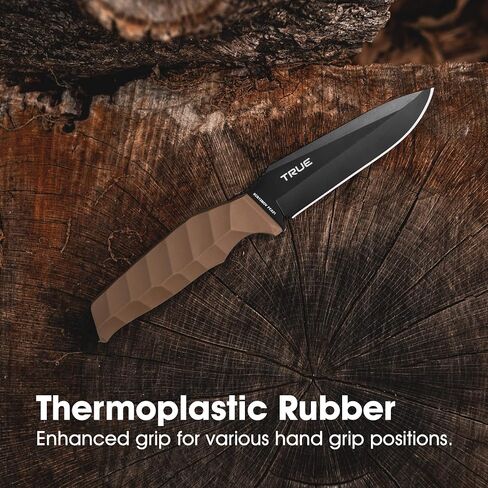 TRUE Fixed Blade Task Knife, 4in Drop Point Blade - Black in Kuwait