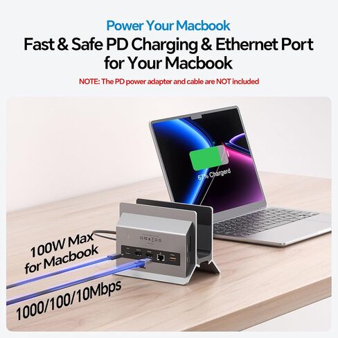 MacBook Docking Station Dual Monitor 4K@60Hz with M.2 NVMe SSD Enclosure in Kuwait