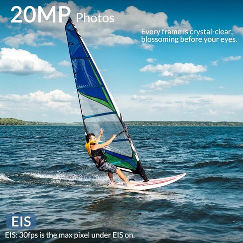 icefox 20MP 4K 5X Zoom 98FT Underwater Action Camera with EIS & WiFi Remote in Kuwait