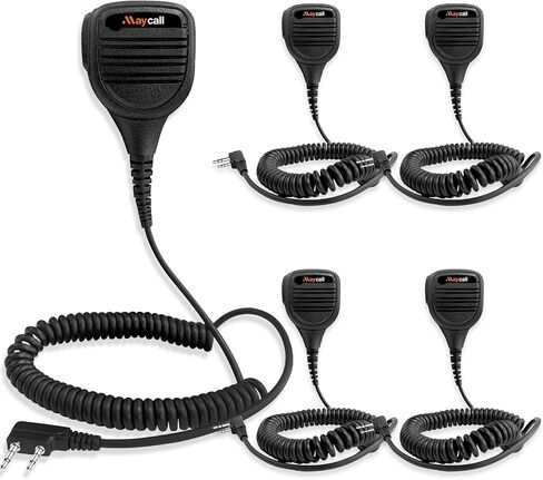 Walkie Talkie Earpiece with Mic, Radio Earpiece Compatible with Retevis RT22 RT68 RT21 H-777 H-777S RT86, Baofeng UV-5R 888S, Ear Piece for Walkie-Talkie, 2 Pin(5 Pack) in Kuwait