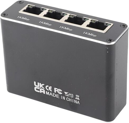 High Speed Ethernet Splitter 1 to 4 for Cat5 Cat6 Cat7 Cat8 Networks, 1000Mbps RJ45 Gigabit Splitter for Home and Office Use in Kuwait