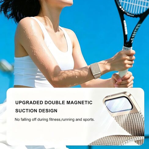 HANDODO Milanese Stainless Steel Band Compatible with WHOOP 5.0, One, Peak, Life Lightweight Magnetic Breathable Metal Replacement Strap & Fully Adjustable Wristband in Kuwait