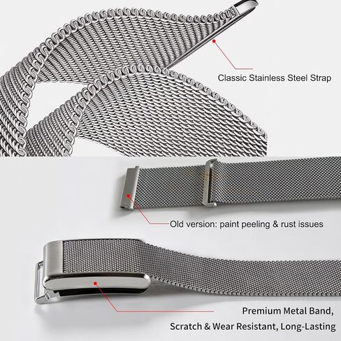 HANDODO Milanese Stainless Steel Band Compatible with WHOOP 5.0, One, Peak, Life Lightweight Magnetic Breathable Metal Replacement Strap & Fully Adjustable Wristband in Kuwait
