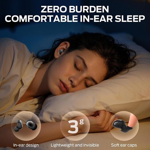 Oraolo Sleep Ear200, Wireless in-Ear Headphones, Bluetooth 6.0 Sleep Headphones, with ANC Active Noise Cancellation Designed for Side Sleepers,Black in Kuwait