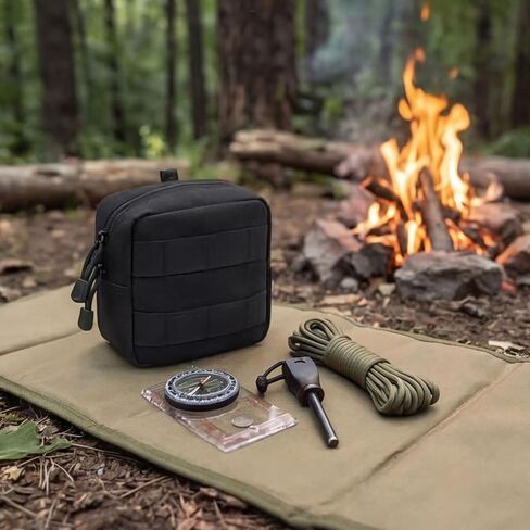 2 Pack Mini Tactical MOLLE Compact Ammo Pouch, Small Tactical EDC Belt Pouches Admin Compact Tool Utility Pouches Organizer, Wallet Cards Knife Gadgets Mini EDC Organizer Bag in Kuwait