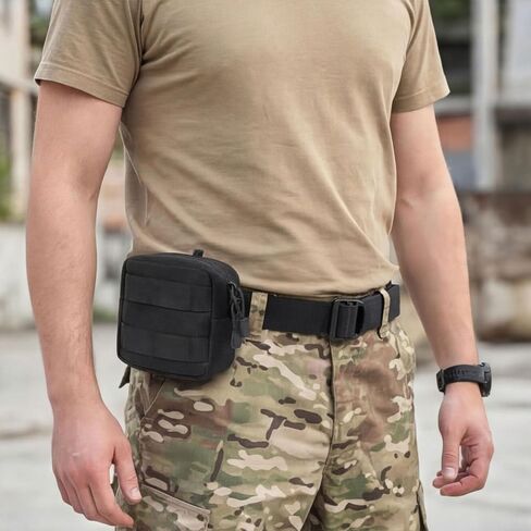 2 Pack Mini Tactical MOLLE Compact Ammo Pouch, Small Tactical EDC Belt Pouches Admin Compact Tool Utility Pouches Organizer, Wallet Cards Knife Gadgets Mini EDC Organizer Bag in Kuwait