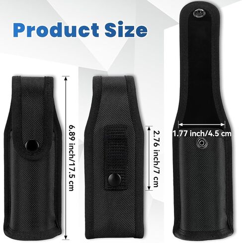 OC/Mace Spray Pouch, Nylon Pepper Spray Holster, Canister Holder Tactical Flashlight Pouch with Top Flap Snap Button for Police Security LE Military in Kuwait