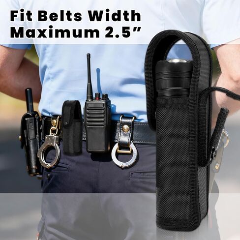 OC/Mace Spray Pouch, Nylon Pepper Spray Holster, Canister Holder Tactical Flashlight Pouch with Top Flap Snap Button for Police Security LE Military in Kuwait