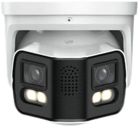 Full-Color Duo Splicing IP Camera Dual 1/1.8" CMOS 2×4MP Imaging,180° Wide Angle Built-in Mic and Speaker, IP POE Camera IPC-Color4K-T180 White in Saudi Arabia