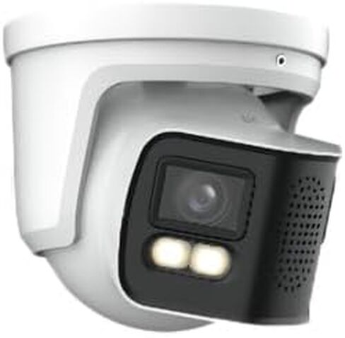 Full-Color Duo Splicing IP Camera Dual 1/1.8" CMOS 2×4MP Imaging,180° Wide Angle Built-in Mic and Speaker, IP POE Camera IPC-Color4K-T180 White in Saudi Arabia