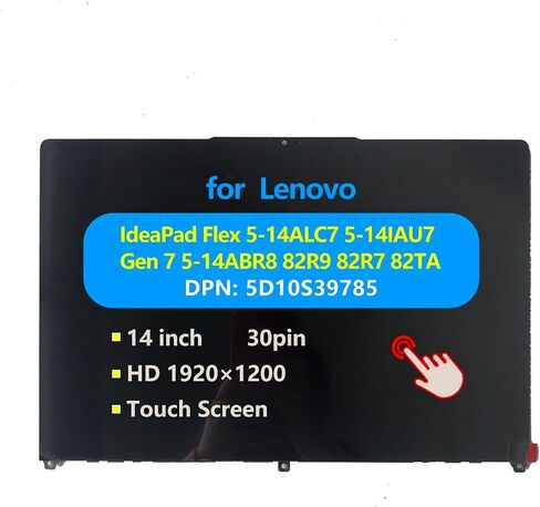 5D10S39785 Replacement Laptop for Lenovo IdeaPad Flex 5 14IAU7 Touch Screen Digitizer Assembly LCD Display Module with Bezel in Kuwait