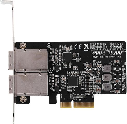 New Double Ports PCIe Ex4 Controller Card, 5Gbps High Speed Professional Server Expansion Adapter Card with LED Indicator for Desktop PC SSD in Kuwait