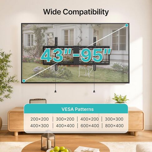 PEGZONE Low Profile TV Wall Mount for 43-95 Inch TVs, 1.1 Inch Ultra Slim in Kuwait