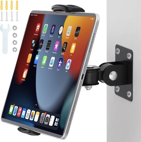 Dual Pull Tablet Wall Mount, Black, 4.7 to 12.9 inch in Kuwait