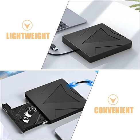 NUOBESTY External DVD Drive for Laptop, USB 3.0 Type C Plug and Play in Kuwait