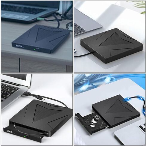 NUOBESTY External DVD Drive for Laptop, USB 3.0 Type C Plug and Play in Kuwait