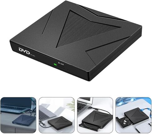 NUOBESTY External DVD Drive for Laptop, USB 3.0 Type C Plug and Play in Kuwait