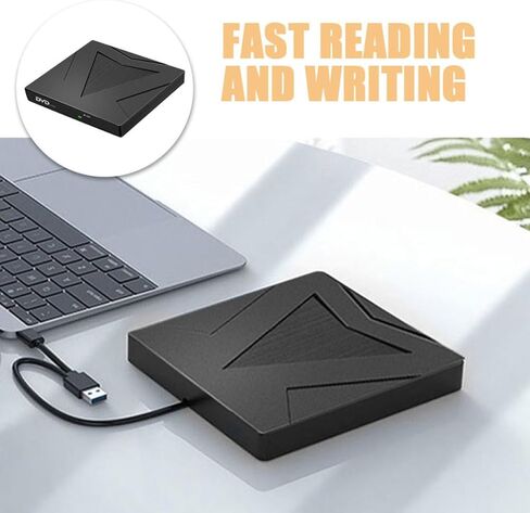 External Dvd Drive USB 3.0 and Type C Plug and Play for Laptop PC in Kuwait
