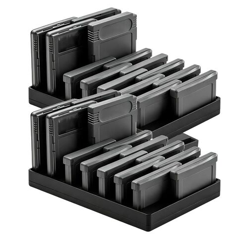 JDGPOKOO Game Storage Stand Holder for GBA SP/GBA/GBC/GB/GBM Games, 2 Pack 14 Game Cartridges Display Stand & Storage Organizer Compatible with Game Boy Advance/Advance SP and Game Boy/Color/Micro in Saudi Arabia