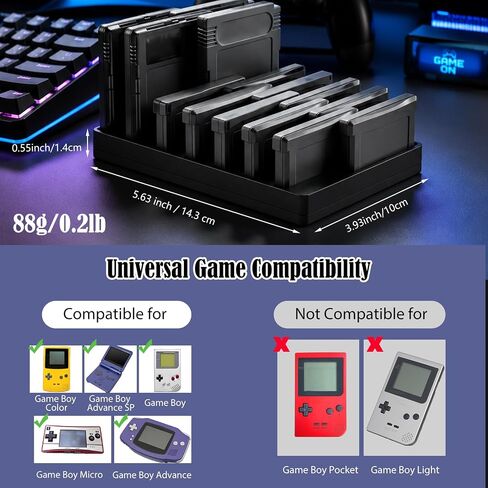 JDGPOKOO Game Storage Stand Holder for GBA SP/GBA/GBC/GB/GBM Games, 2 Pack 14 Game Cartridges Display Stand & Storage Organizer Compatible with Game Boy Advance/Advance SP and Game Boy/Color/Micro in Saudi Arabia