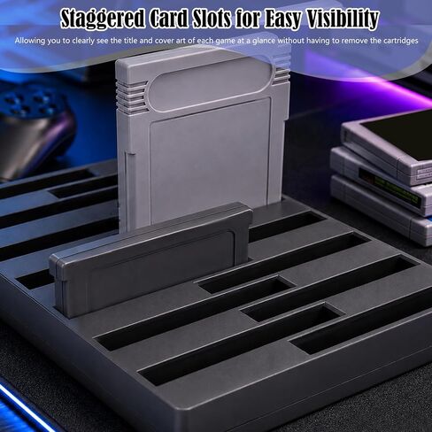 JDGPOKOO Game Storage Stand Holder for GBA SP/GBA/GBC/GB/GBM Games, 2 Pack 14 Game Cartridges Display Stand & Storage Organizer Compatible with Game Boy Advance/Advance SP and Game Boy/Color/Micro in Saudi Arabia