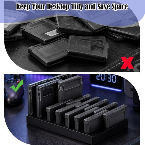 JDGPOKOO Game Storage Stand Holder for GBA SP/GBA/GBC/GB/GBM Games, 2 Pack 14 Game Cartridges Display Stand & Storage Organizer Compatible with Game Boy Advance/Advance SP and Game Boy/Color/Micro in Saudi Arabia