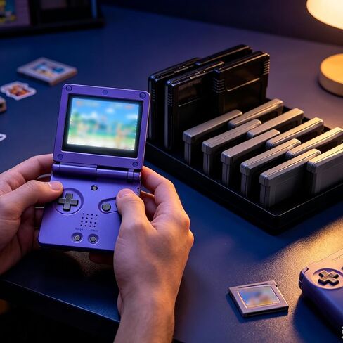 JDGPOKOO Game Storage Stand Holder for GBA SP/GBA/GBC/GB/GBM Games, 2 Pack 14 Game Cartridges Display Stand & Storage Organizer Compatible with Game Boy Advance/Advance SP and Game Boy/Color/Micro in Saudi Arabia