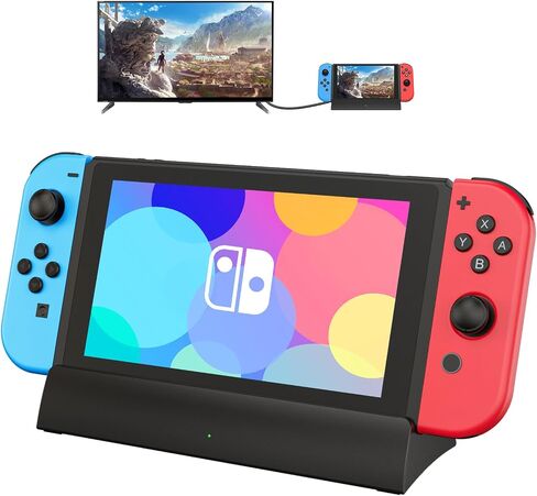TV Docking Station for Switch-4K 1080P HD Output/USB-C Port/USB 3.0 Port,Replacement for Official Switch Dock(Only Dock) in Kuwait