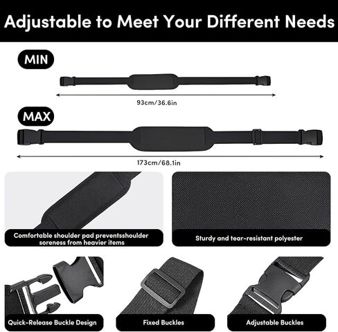 Rocker Chair Carrying Strap Compatible with GCI Chairs, Adjustable Folding Beach Chair Shoulder Strap, Heavy Duty Camping Chair Accessory for Outdoor Backpacking & Picnics(Black) in Kuwait
