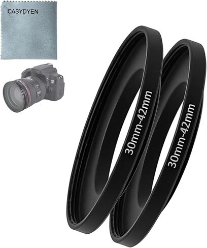 (2PCS) 30-52mm Step Up Filter Adapter Ring for 30mm Camera Lens and for 52mm Filters 30-25/26/28/37/42/46/49/52/55/58mm Step Up & Step Down Adapter Rings in Kuwait