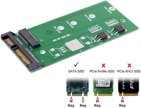 chenyang M.2 NGFF B/M-Key SATA SSD to 2.5" SATA Hard Disk PCBA Converter Adapter (Not Work NVEM SSD to SATA) in Kuwait