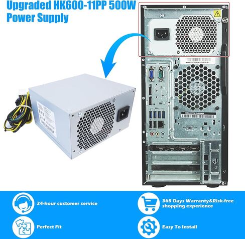 Upgraded HK600-11PP 500W Power Supply Compatible with Lenovo P330 P340 P350 P328 P310 K M930T T4900K PCK010 FSK010 5P50V03181 5P50V03218 SP50H29598 HK600-11PP FSP600-60AGPAA Switching 500W PSU in Saudi Arabia