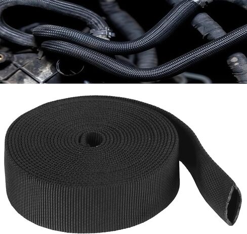 32.8FT Nylon Hydraulic Hose Protector Sleeve, Braided Protective Sleeve Cover for 1/4", 3/8" & 1/2" Hydraulic Hoses, TIG Torch Hoses, Welding Cables, Wire Harness and Cable Management in Kuwait
