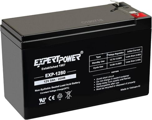 ExpertPower EXP1280, 12V 8Ah UPS Battery Replacement SLA with F2 Terminals in Kuwait