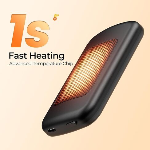 Hotdot AI Hand Warmers Rechargeable with Gift Box, 2 Pack Portable Electric Hand Warmer with LED Display Battery and Temperature, Fast Heating, for Men, Women, Hunting Camping Black in Kuwait