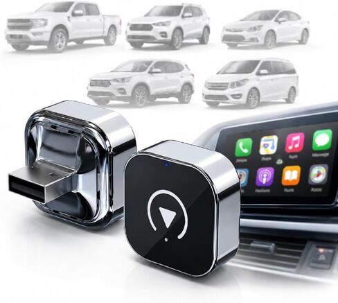 Wireless CarPlay Adapter for Kenworth W990 2021-2023 Heavy Truck- Slim Mini USB Design with Type-C Extension for Stable Zero-Latency Connection in Kuwait