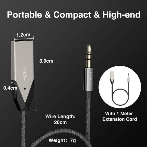 PALOVUE Bluetooth Aux to 3.5mm Jack Adapter Audio Car Kit in Kuwait