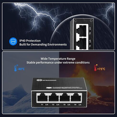 Mini 5-Port Gigabit Ethernet Switch, USB-C Powered, Plug & Play in Kuwait