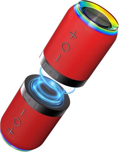 2 in 1 Magnetic Splittable Bluetooth Speaker, Portable IPX6 Waterproof Split Wireless Speaker Bluetooth V5.4 with 20W Loud Stereo Sound, Wireless Pairing for Home, Outdoor or Travel (Black) in Kuwait