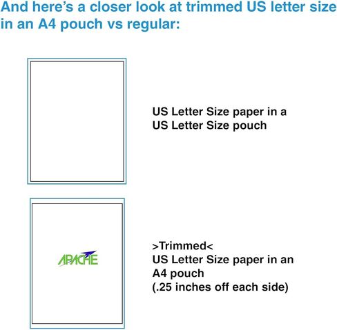 Apache A4 Size Laminating Pouches, 5 Mil, 300 Pack, 216 x 303" in Kuwait