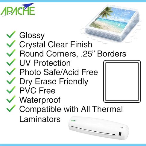 Apache 200 Pack Laminating Sheets, Holds 11 x 17 Inch Sheet in Kuwait