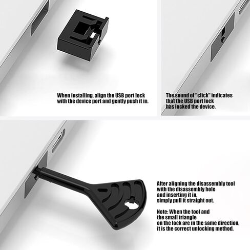 10Pcs Invisible USB Port Protectors Includes Single for Data Theft on Workstations USB Security in Kuwait