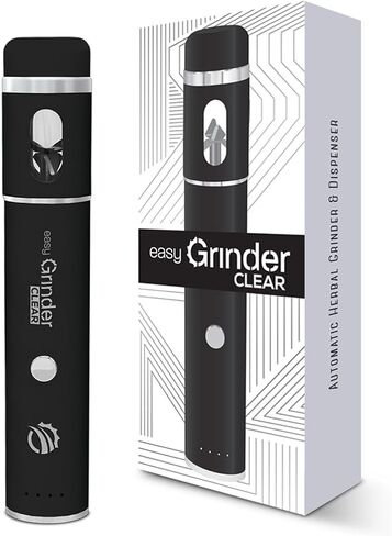 Easy Grinder Clear Glass Black Electric Herb Coffee Grinder Pollen Catcher Stainless Steel Blades in Kuwait
