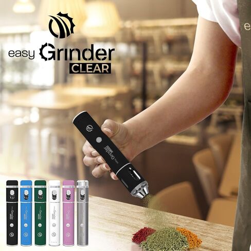Easy Grinder Clear Glass Black Electric Herb Coffee Grinder Pollen Catcher Stainless Steel Blades in Kuwait