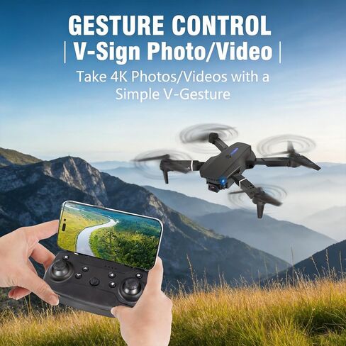 Drone with Camera 1080P HD,FPV Foldable Mini Drone for Adults（Black) in Kuwait