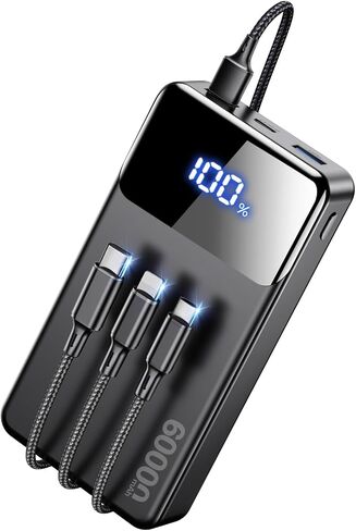 LILIO 60000mAh Portable Charger, 22.5W Fast Charging with 3 in 1 Cable in Kuwait
